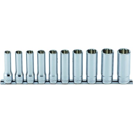 KO-KEN Socket set 10-22mm Surface 300mm 10 pieces 1/2 Sq. Drive RS4310M/10